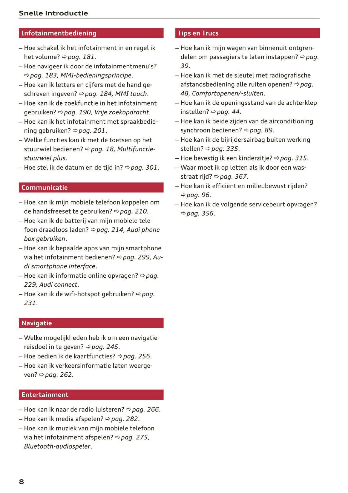 2019 Audi A5 Gebruikershandleiding | Nederlands