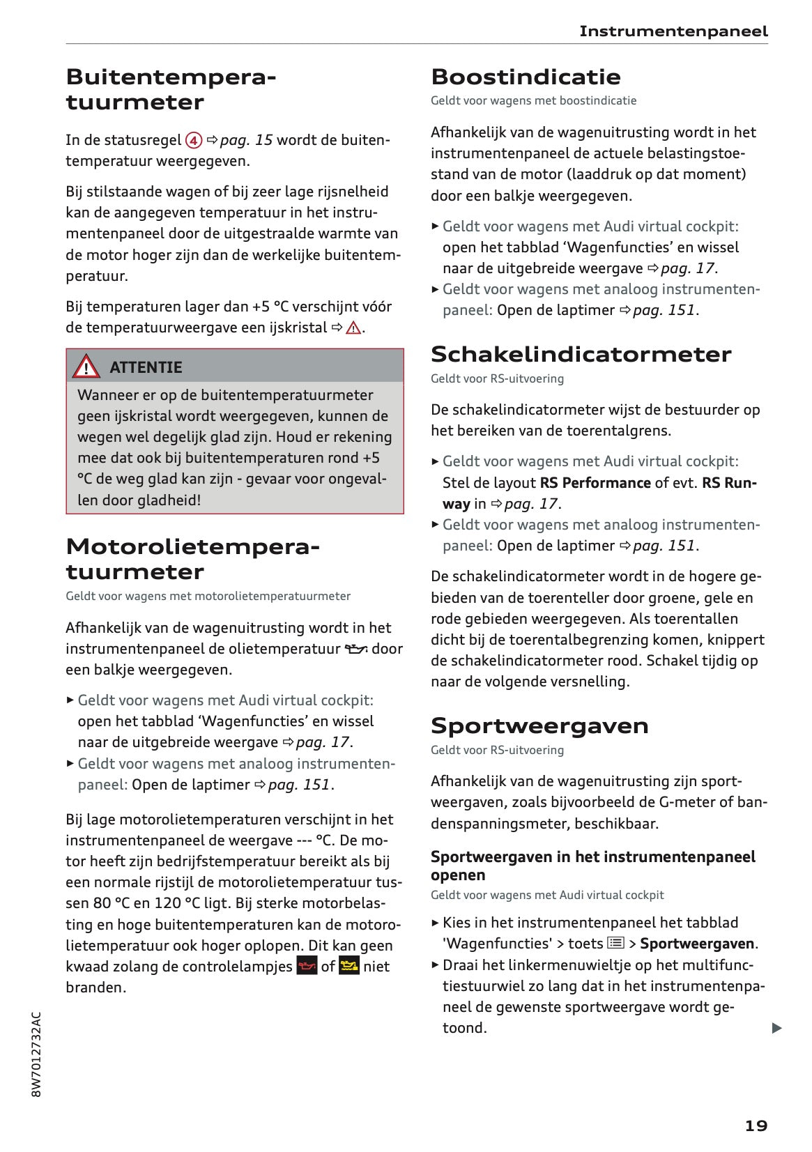 2020-2021 Audi A5 Owner's Manual | Dutch