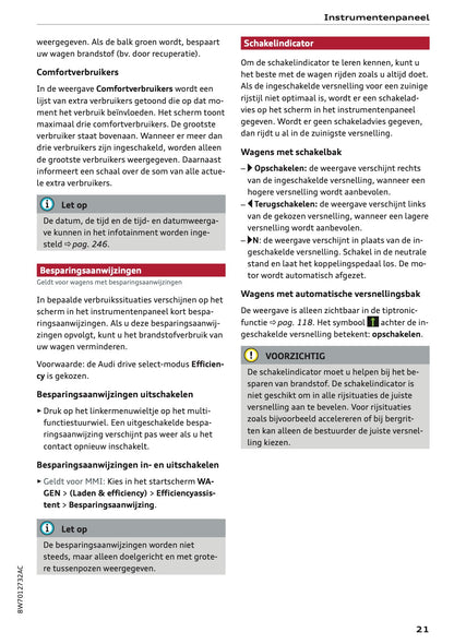 2020-2021 Audi A5 Owner's Manual | Dutch