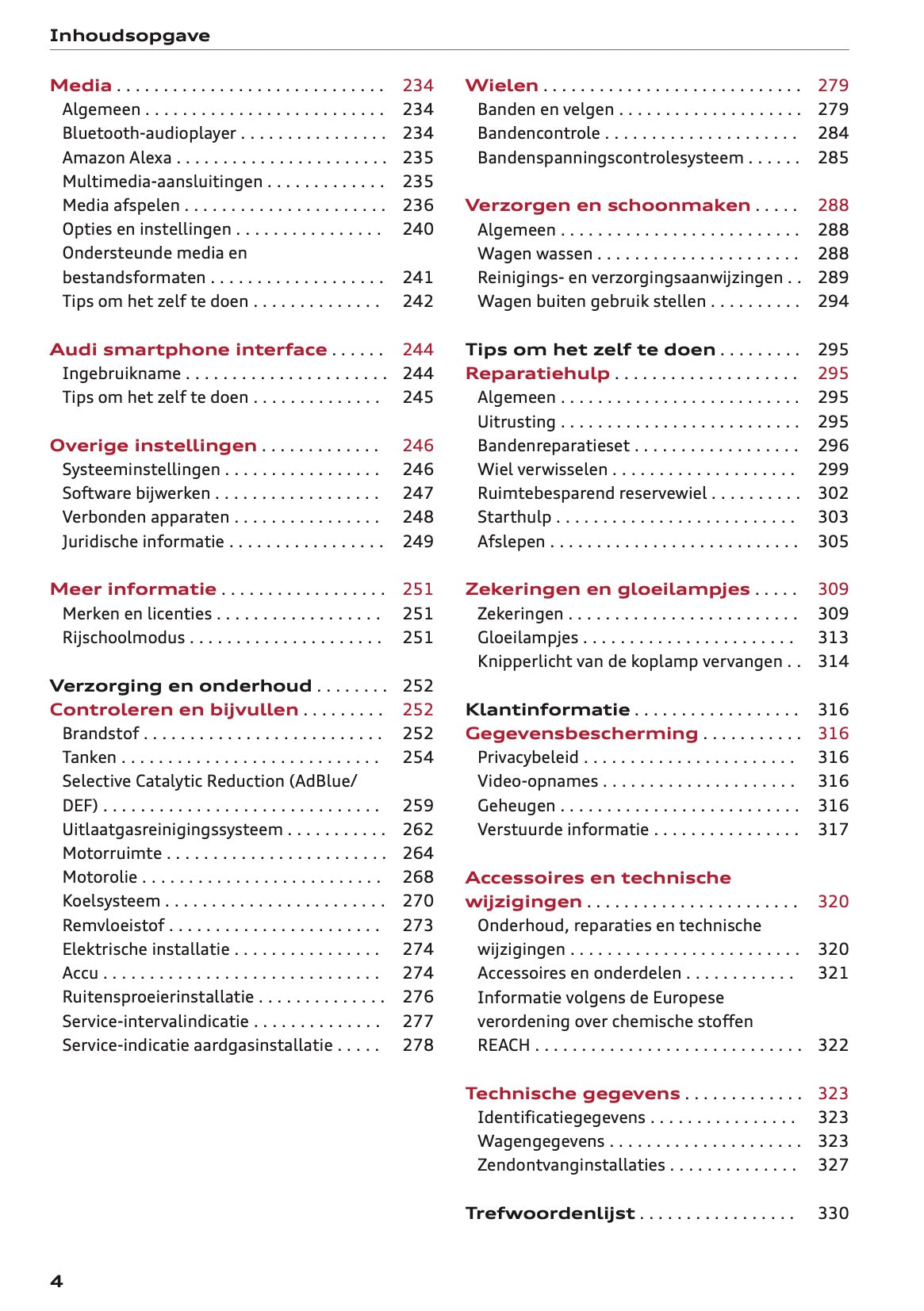 2020-2021 Audi A5 Owner's Manual | Dutch