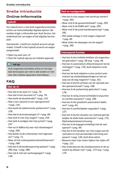 2020-2021 Audi A5 Owner's Manual | Dutch