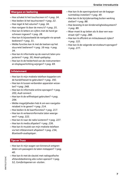 2020-2021 Audi A5 Owner's Manual | Dutch