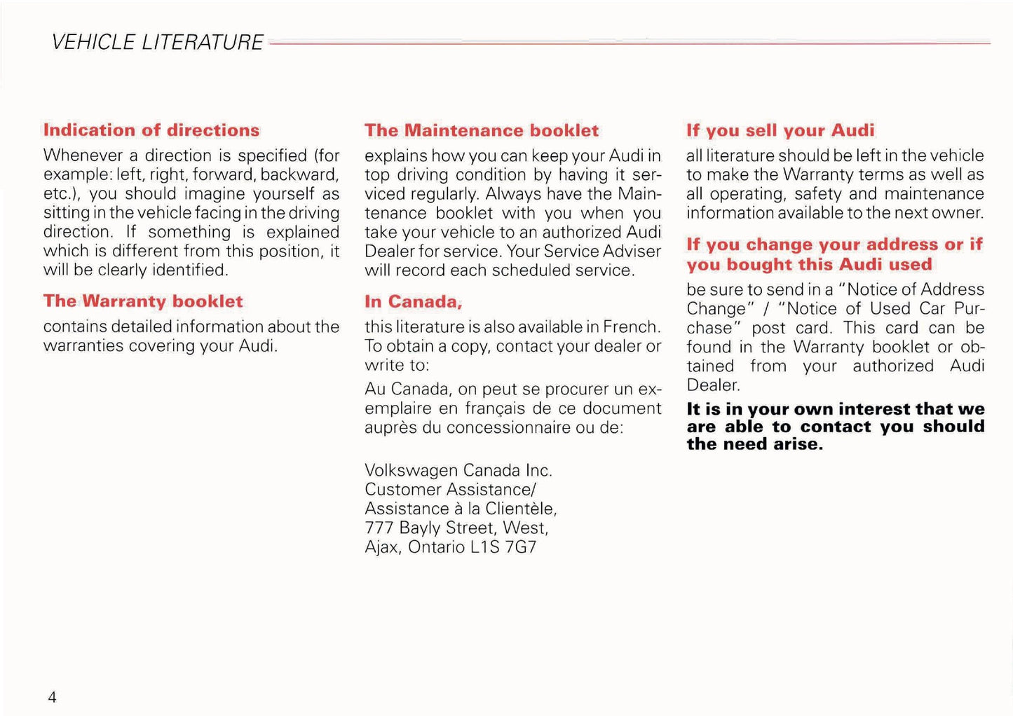 2002 Audi A6 Avant Owner's Manual | English US