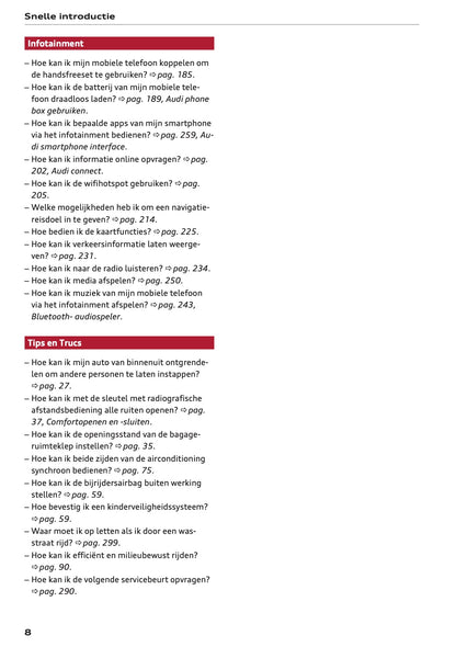 2023-2024 Audi Q2 Owner's Manual | Dutch