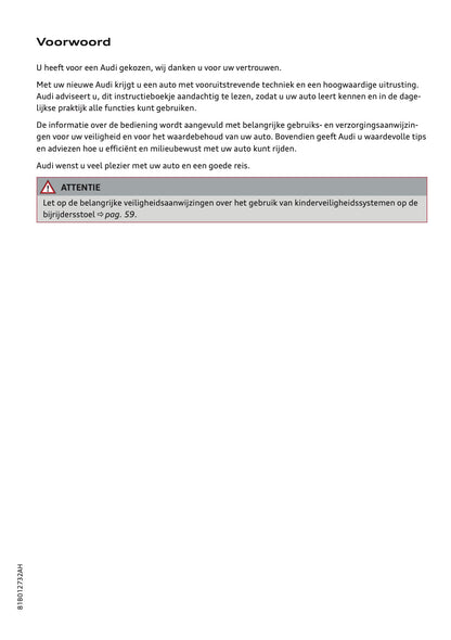 2023-2024 Audi Q2 Owner's Manual | Dutch