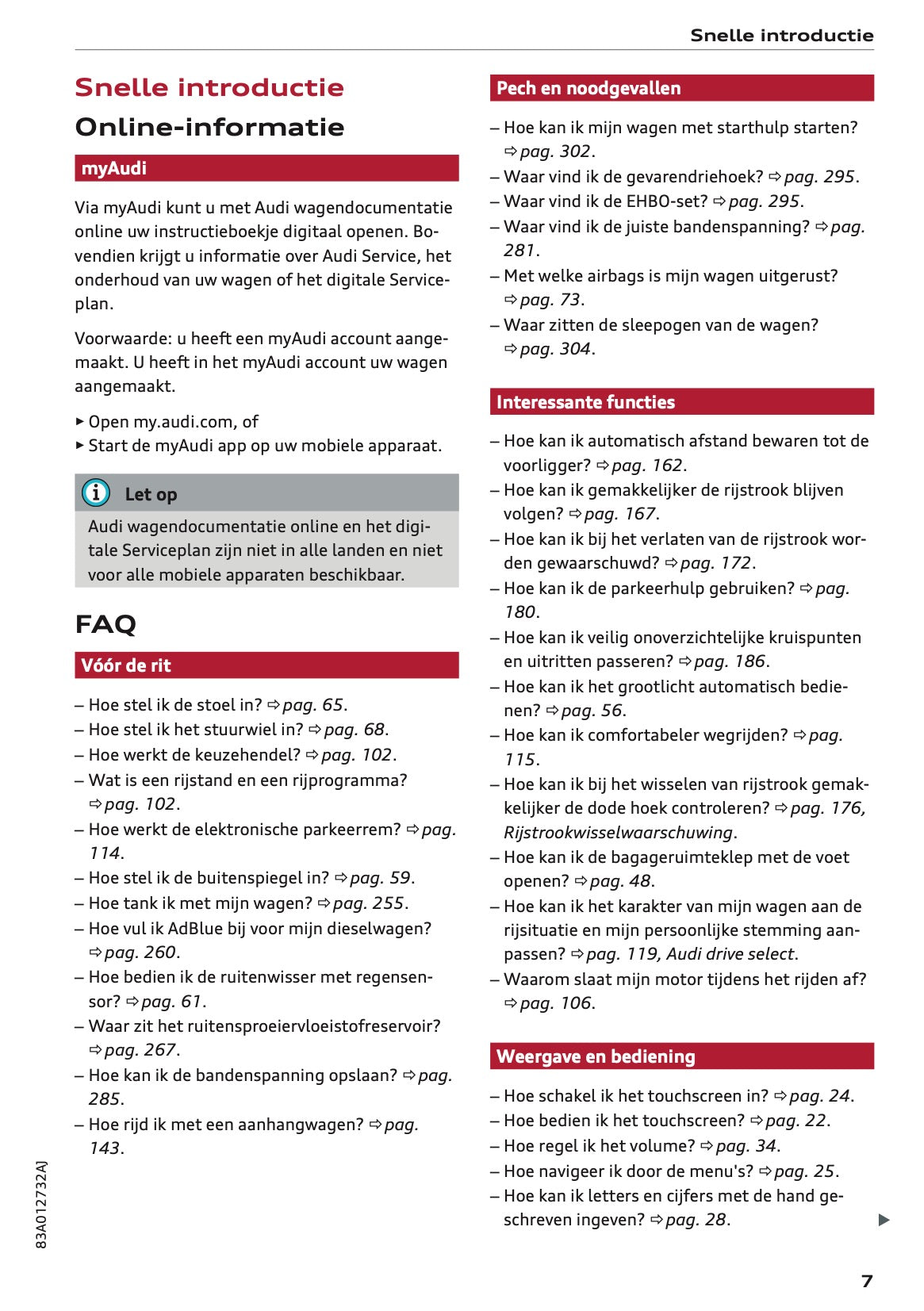 2020-2021 Audi Q3 Owner's Manual | Dutch