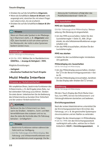 2019-2020 Audi Q3/RS Q3 Owner's Manual | German