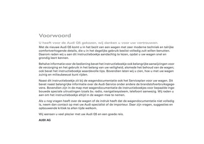 2009 Audi Q5 Gebruikershandleiding | Nederlands