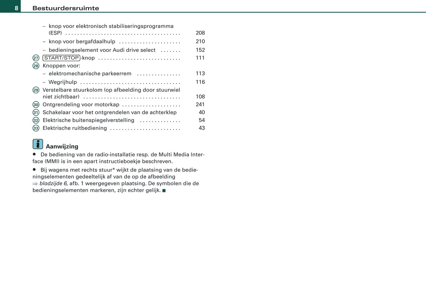 2009 Audi Q5 Gebruikershandleiding | Nederlands