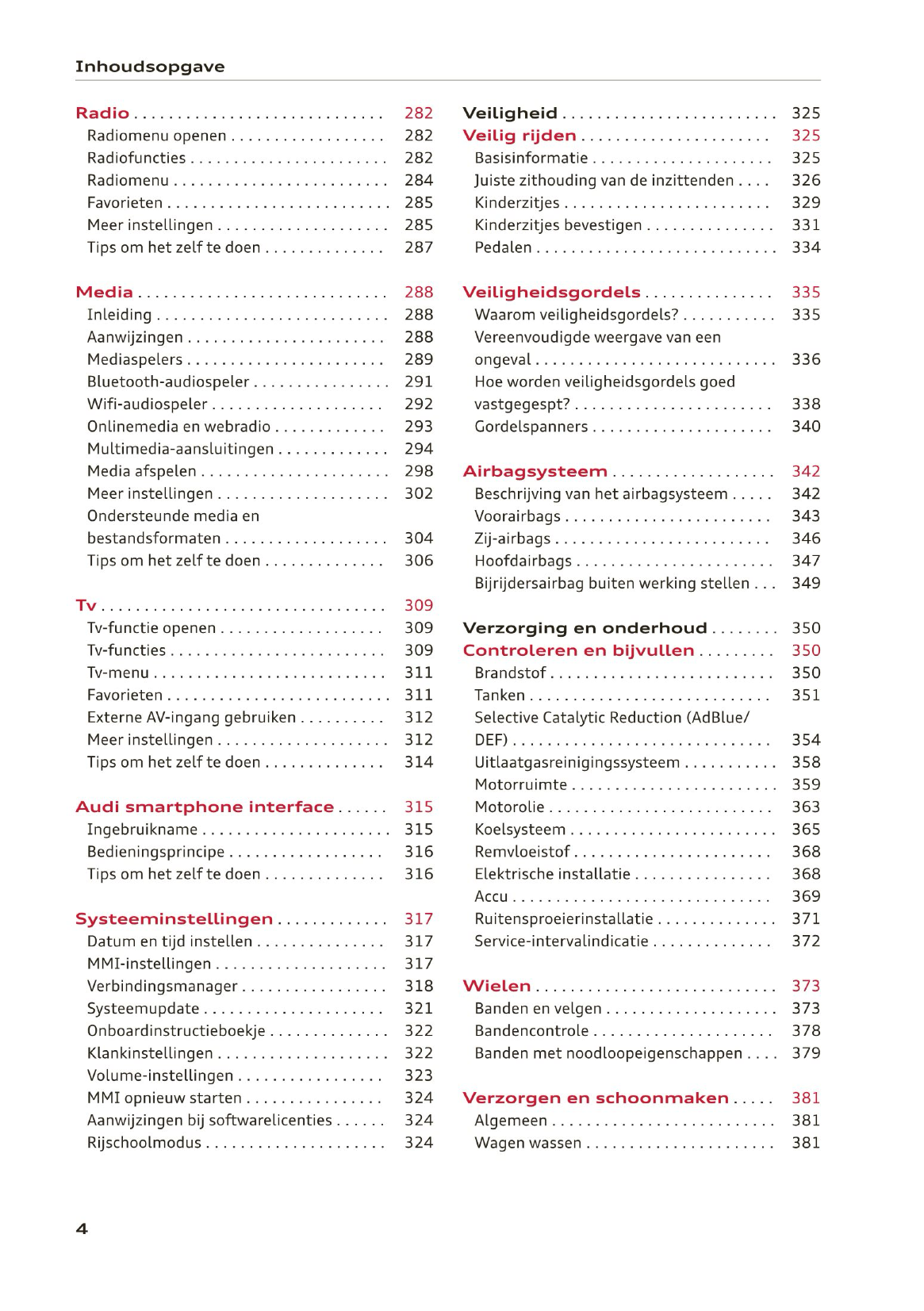 2019-2020 Audi Q5/S Q5 TDI Owner's Manual | Dutch