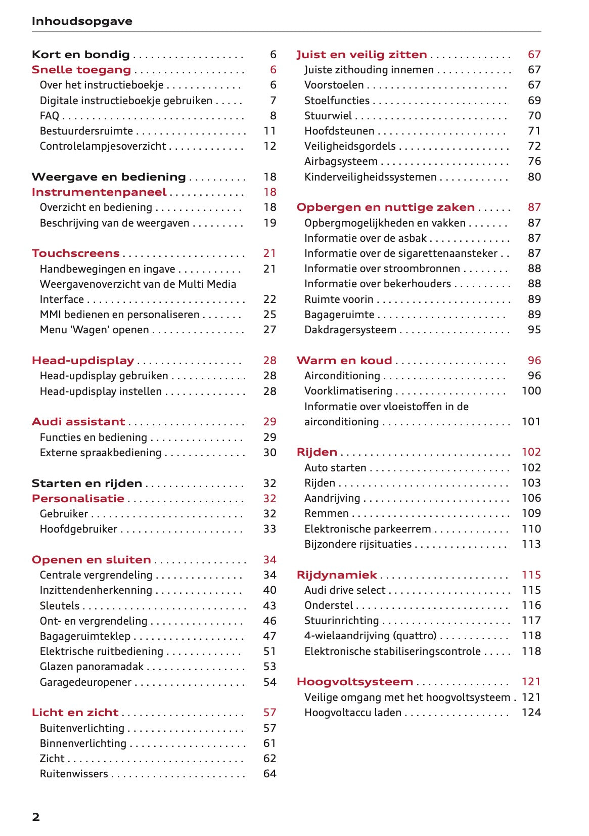 2025 Audi Q6 e-tron Gebruikershandleiding | Nederlands
