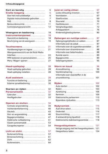 2025 Audi Q6 e-tron Gebruikershandleiding | Nederlands