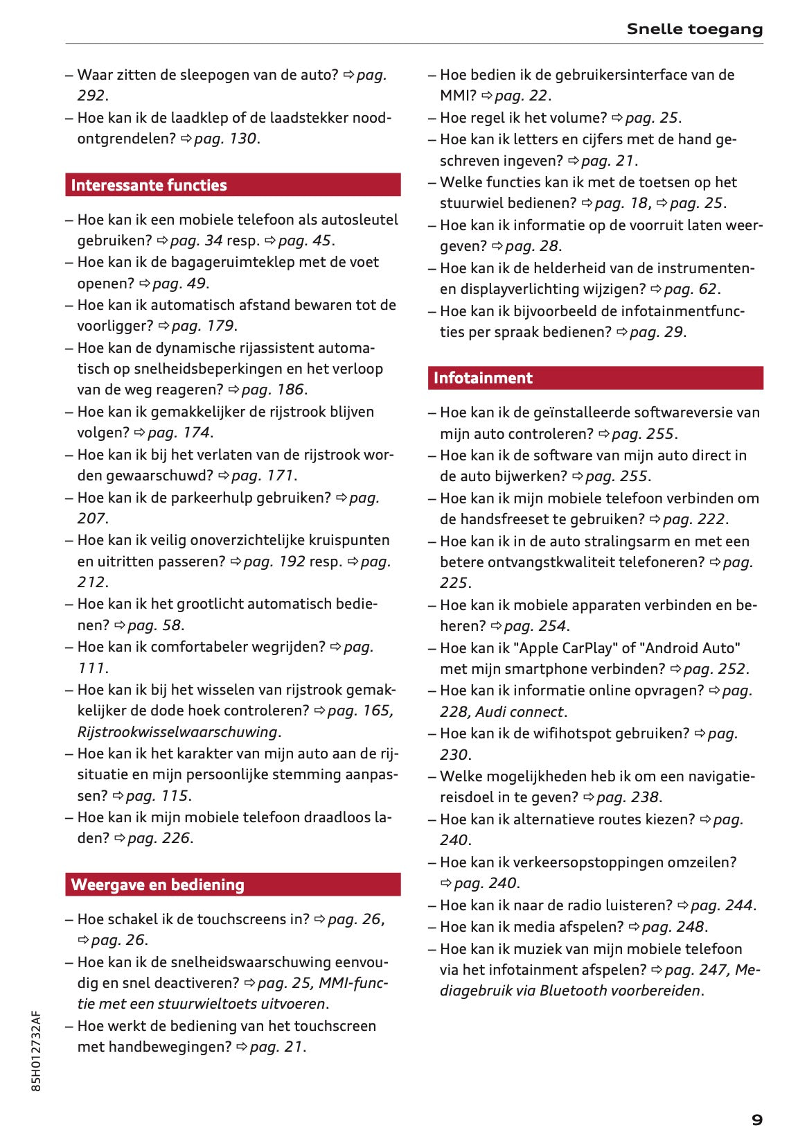 2025 Audi Q6 e-tron Gebruikershandleiding | Nederlands