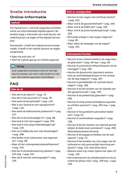 2020-2021 Audi Q7 Gebruikershandleiding | Nederlands