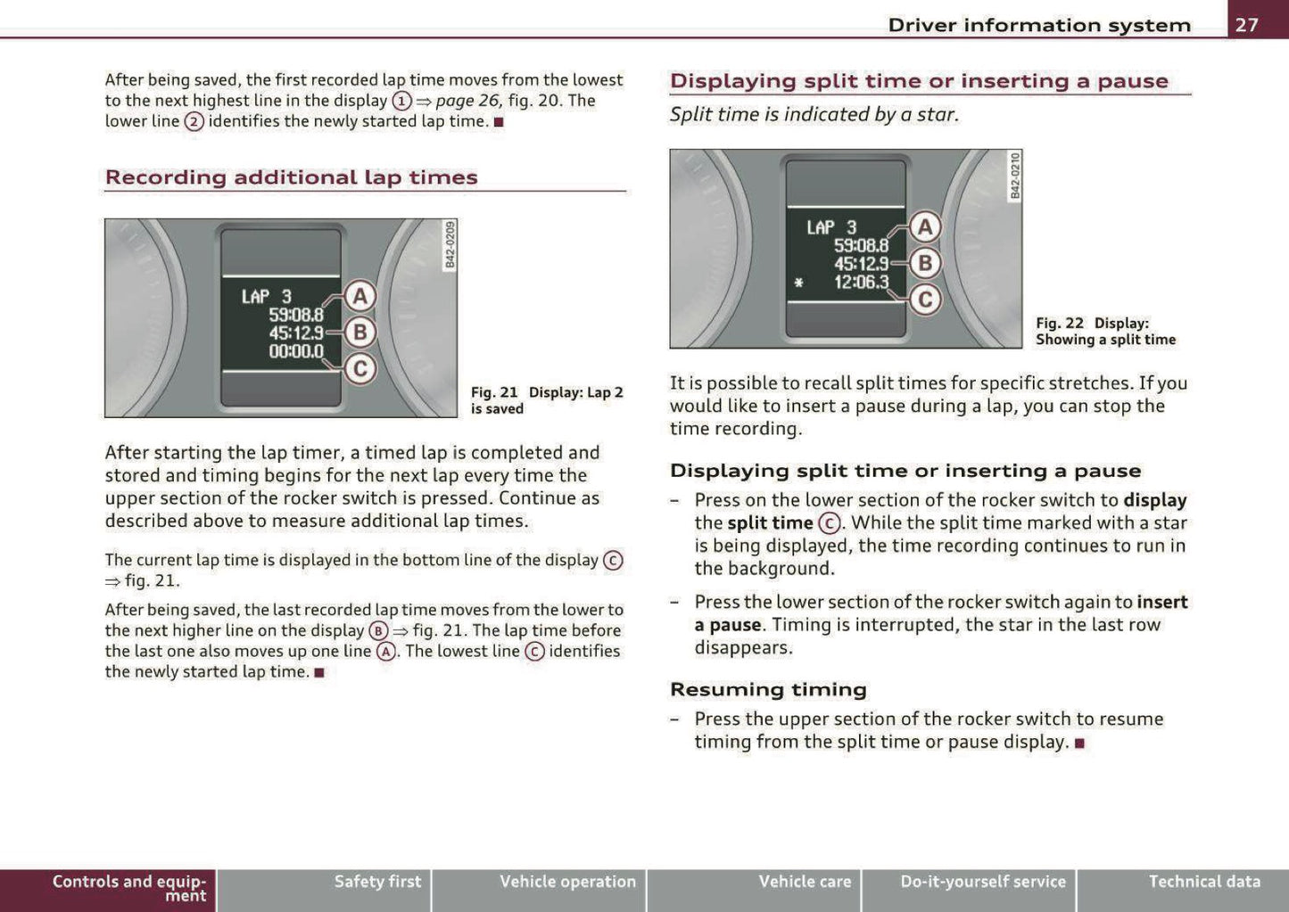 2010 Audi R8 Owner's Manual | English US