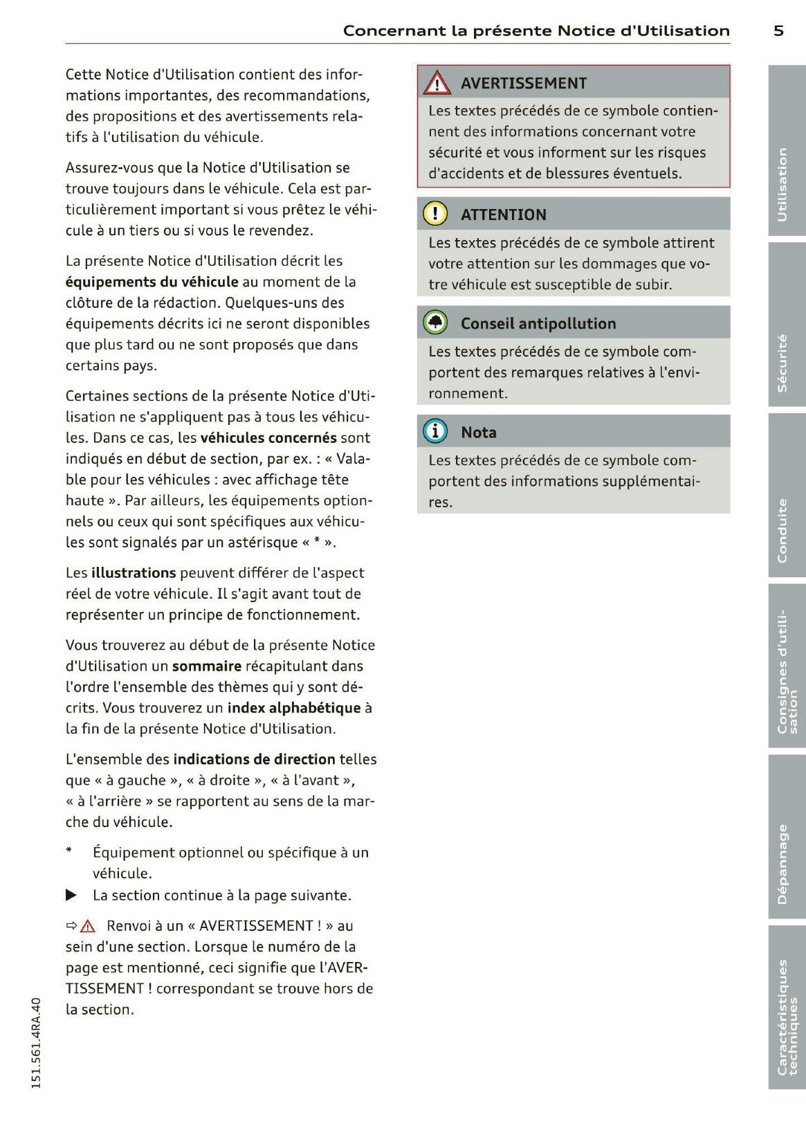2014 Audi RS 6 Avant Owner's Manual | French