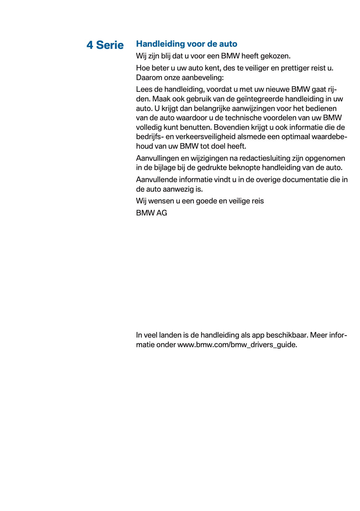 2014-2015 BMW 4 Series Coupé Gebruikershandleiding | Nederlands