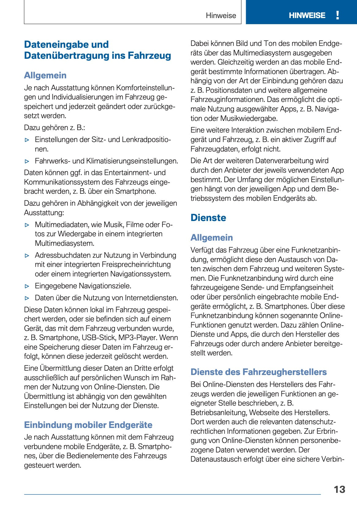 2018 BMW 5 Series Touring Owner's Manual | German