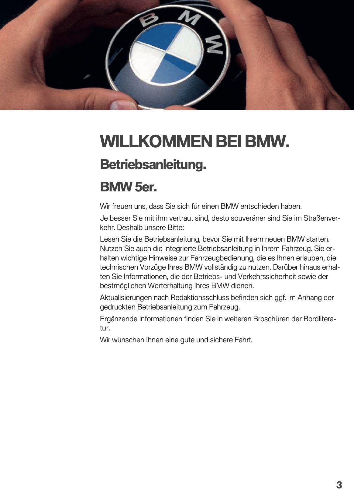 2018 BMW 5 Series Touring Owner's Manual | German