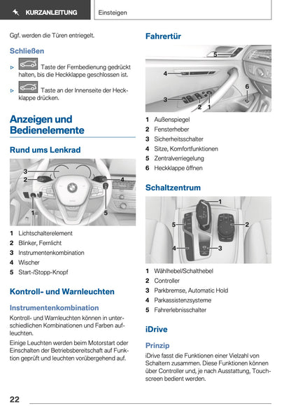 2019 BMW 5 Series Touring Owner's Manual | German