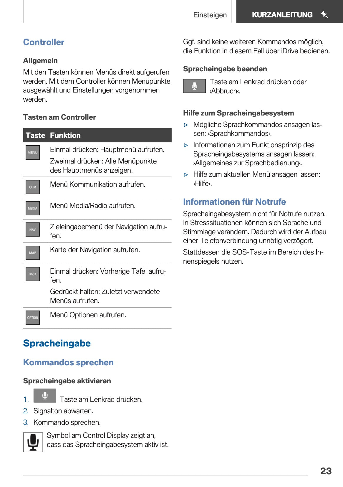 2019 BMW 5 Series Touring Owner's Manual | German