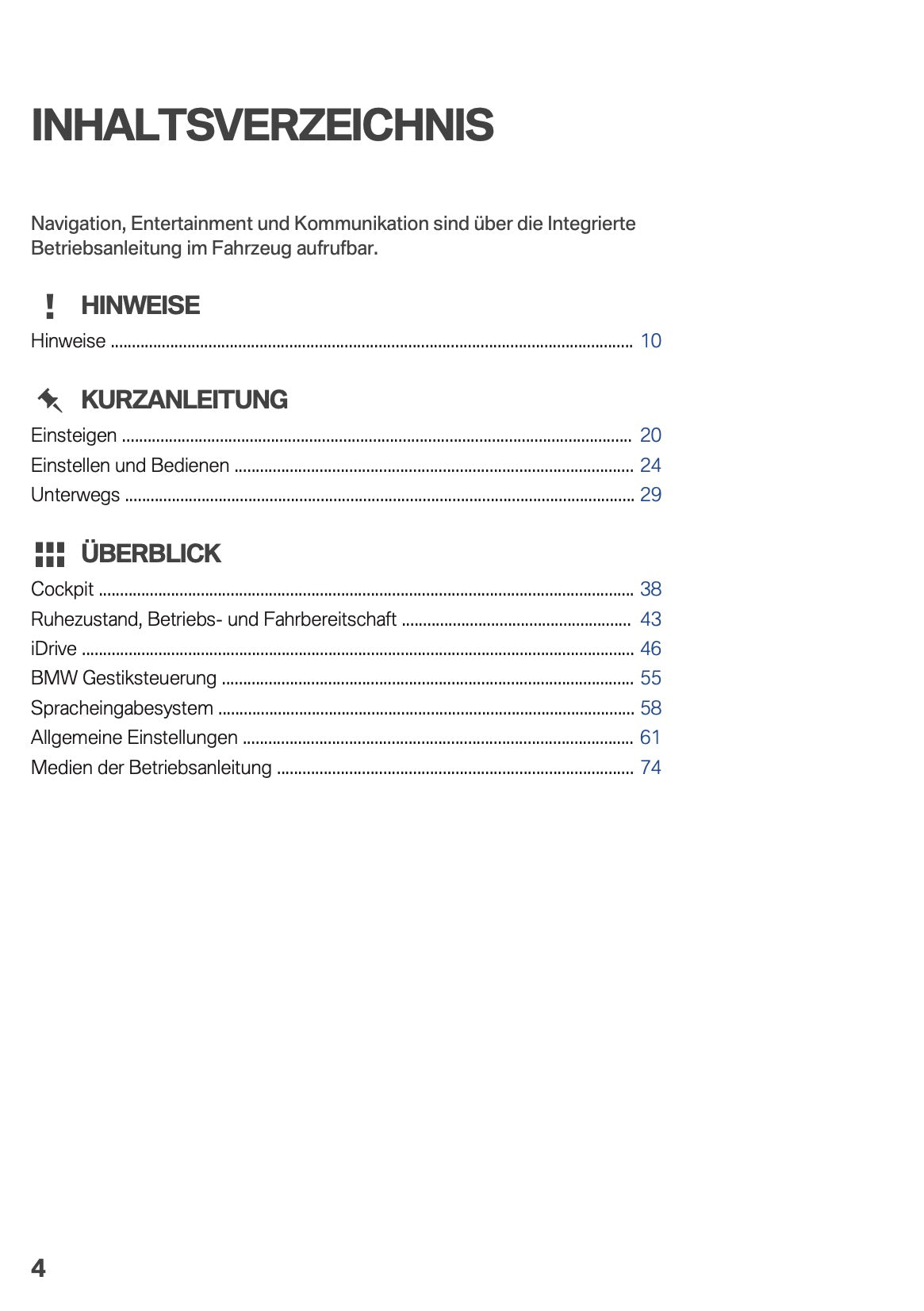 2019 BMW 5 Series Touring Owner's Manual | German