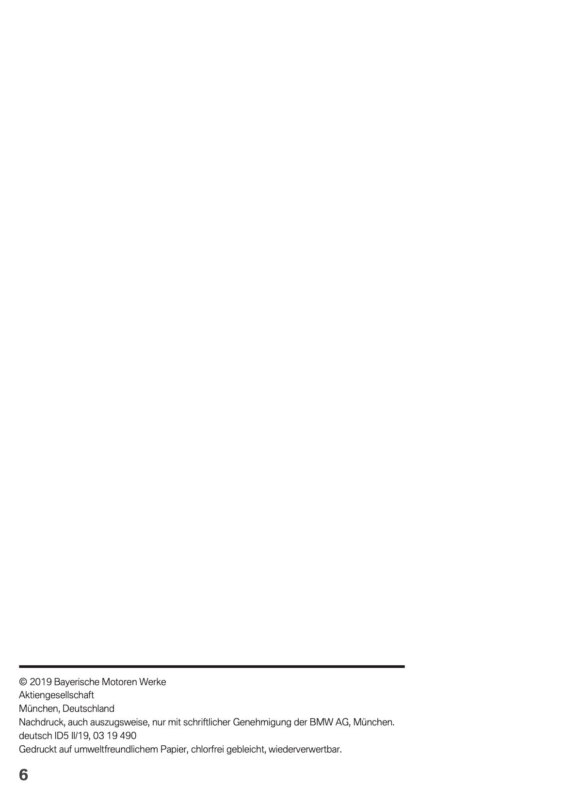 2019 BMW 5 Series Touring Owner's Manual | German