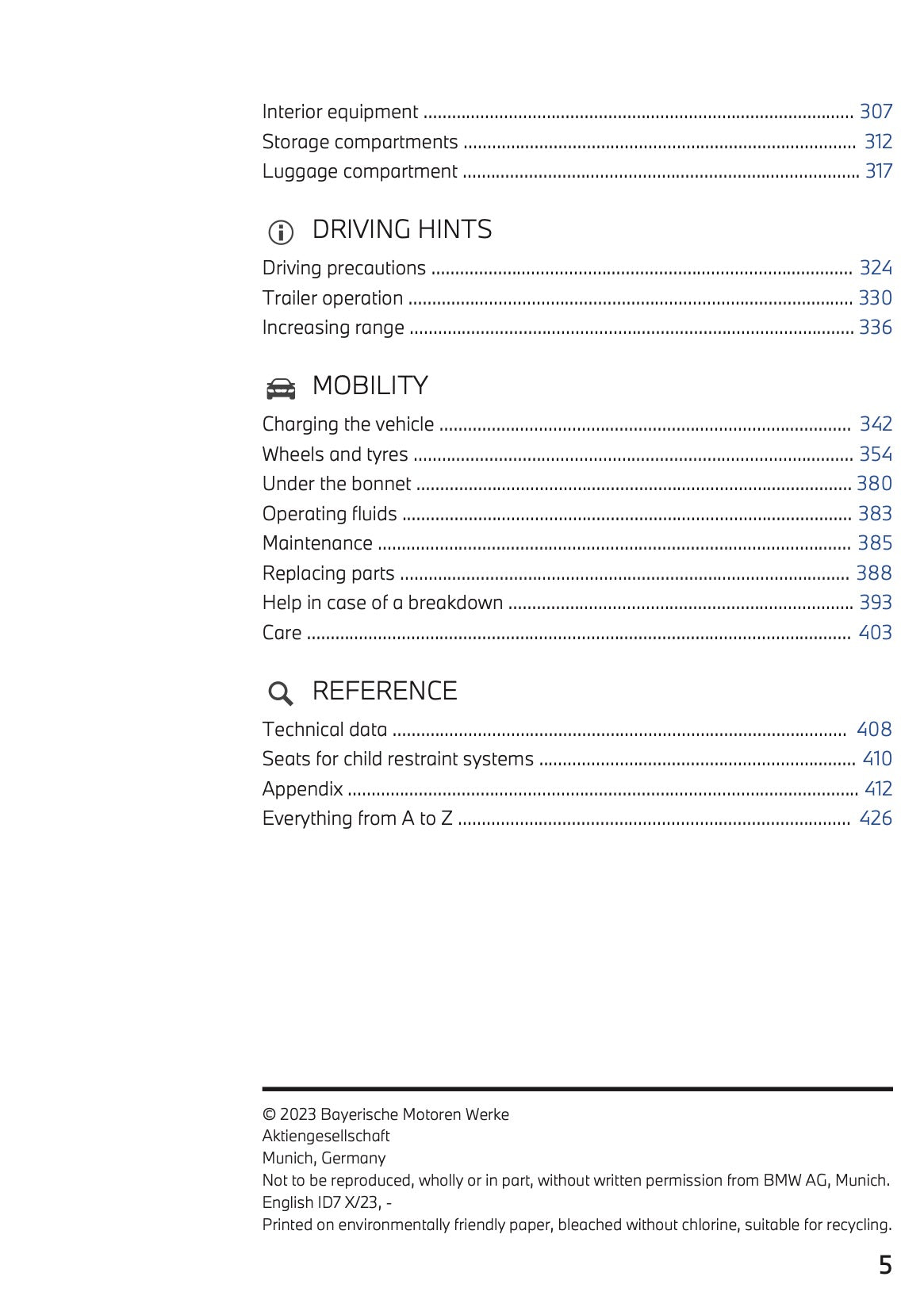 2023 BMW iX3 Owner's Manual | English