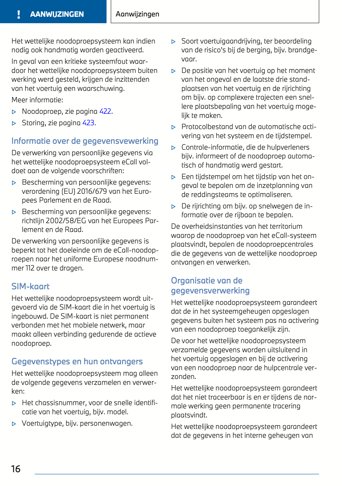 2022 BMW 3 Series Touring Owner's Manual | Dutch