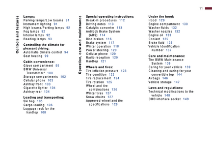 2000 BMW 3 Series Convertible Owner's Manual | English