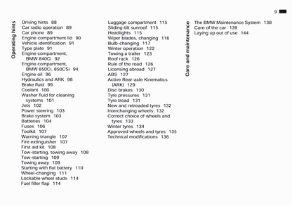 1997 BMW 8 Series Owner's Manual | English