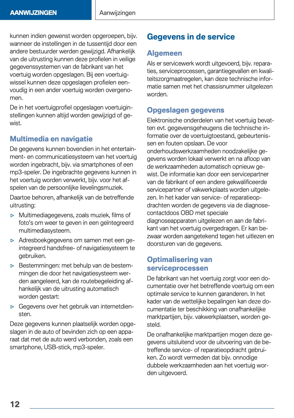 2021-2022 BMW X1 Owner's Manual | Dutch