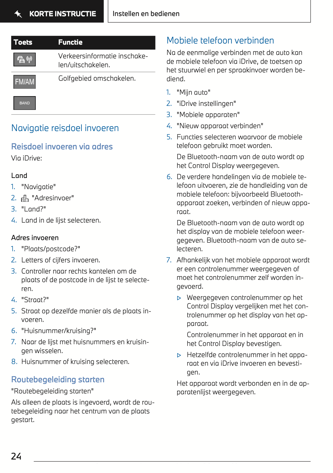 2022 BMW X1 Plug-in-Hybrid Owner's Manual | Dutch