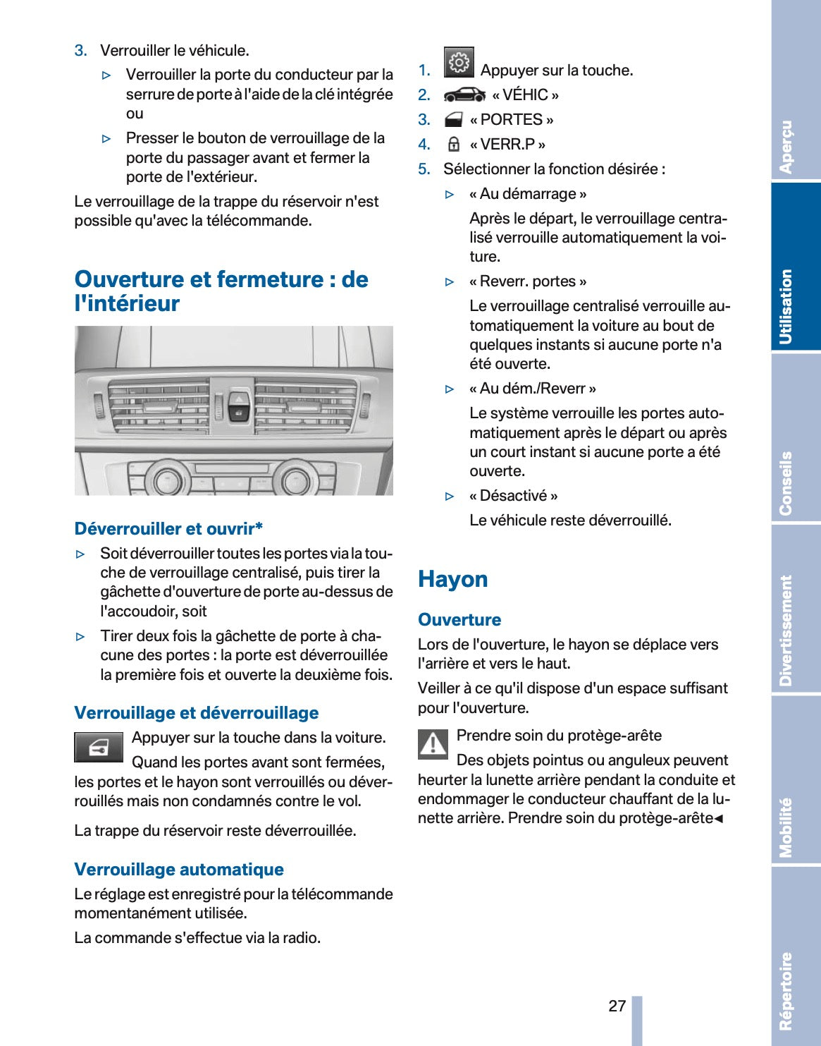 2011 BMW X3 Manuel du propriétaire | Français