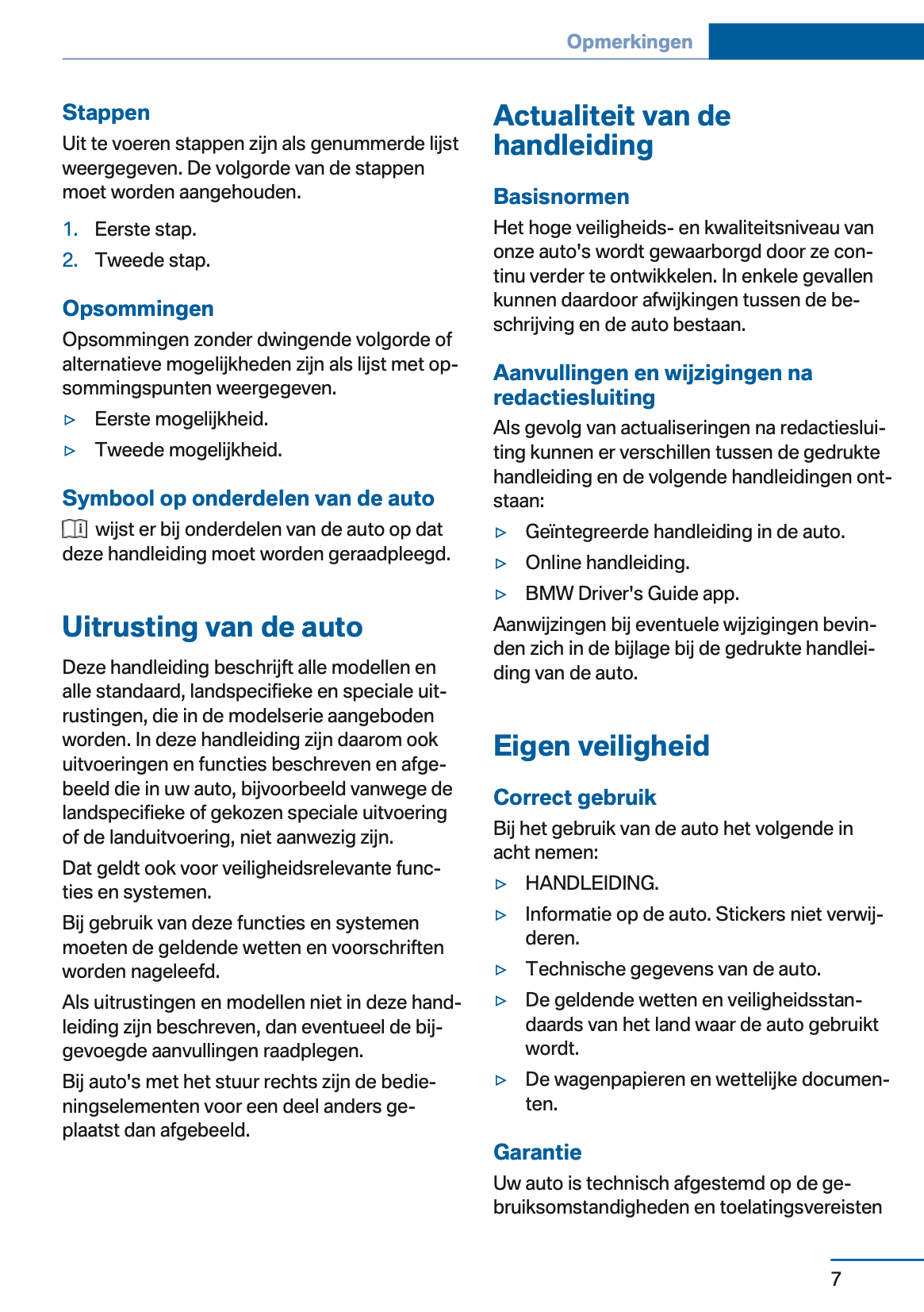 2017-2018 BMW X3 Owner's Manual | Dutch