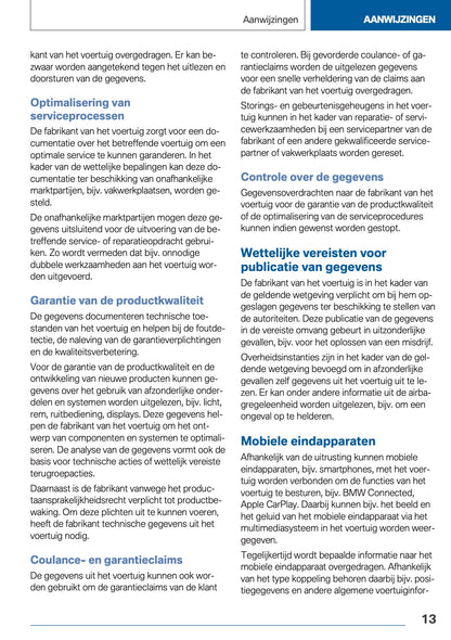 2020-2021 BMW X3 Owner's Manual | Dutch