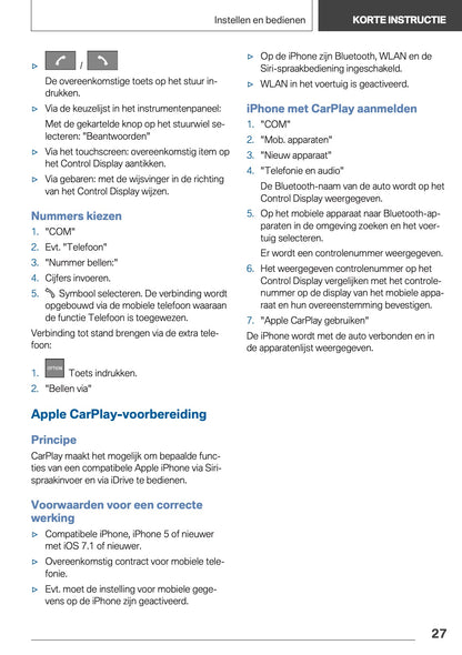 2020-2021 BMW X3 Owner's Manual | Dutch