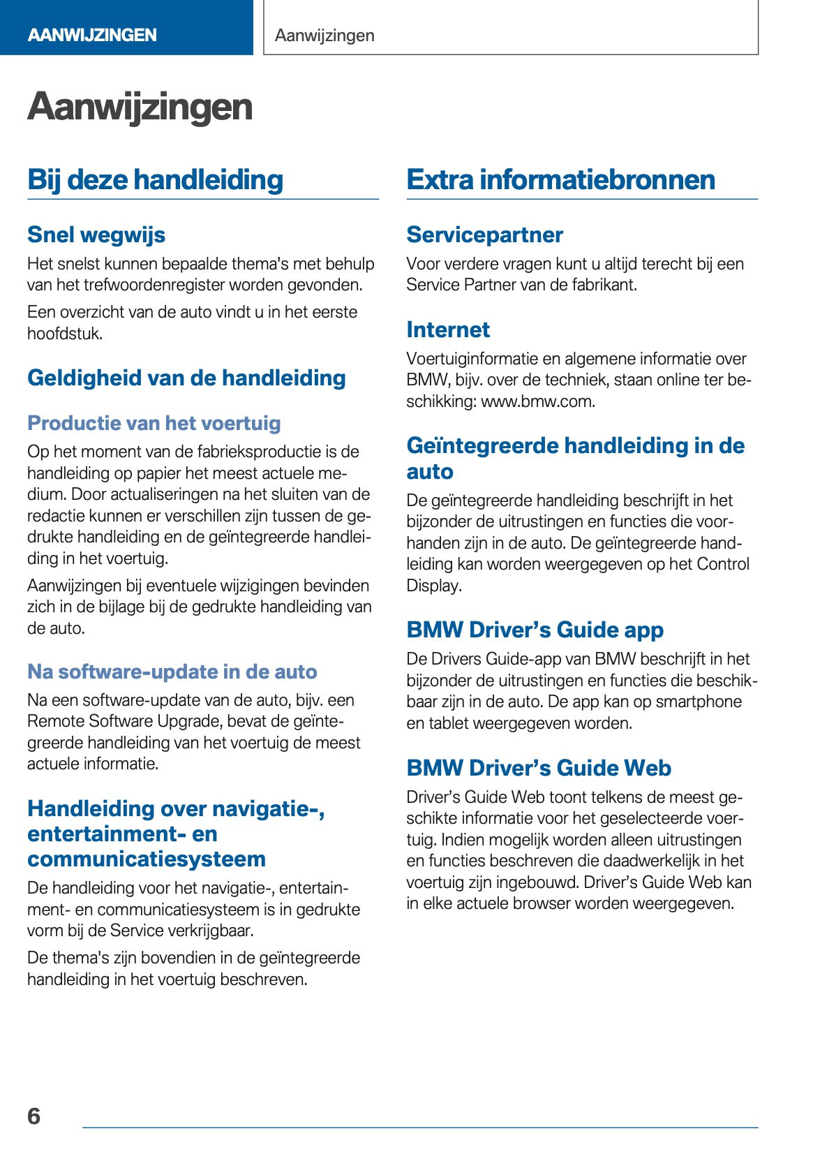 2020-2021 BMW X3 Owner's Manual | Dutch