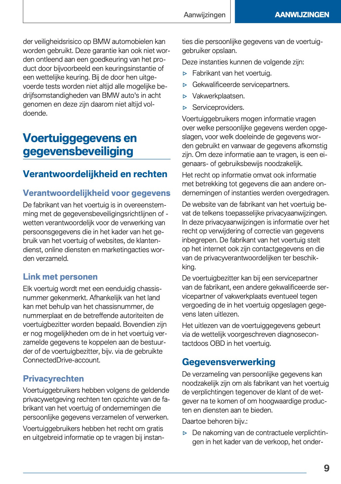 2020-2021 BMW X3 Owner's Manual | Dutch