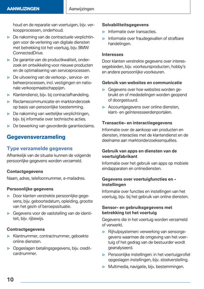 2020-2021 BMW X3 Owner's Manual | Dutch