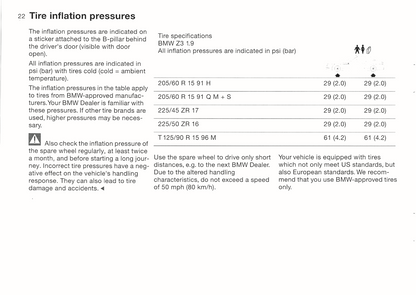 1996 BMW Z3 Owner's Manual | English