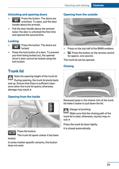 2016 BMW Z4 Owner's Manual | English US