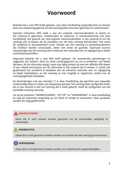 2026 BYD Dolphin G DM-i Gebruikershandleiding | Nederlands