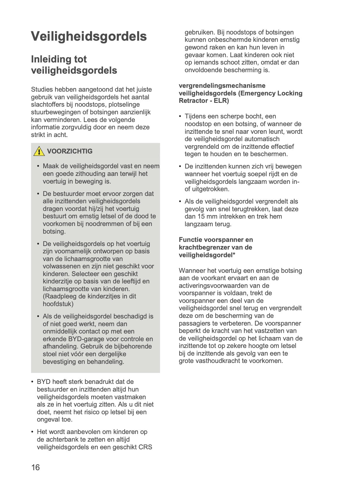 2024-2026 BYD SEAL U DM-i Owner's Manual | Dutch