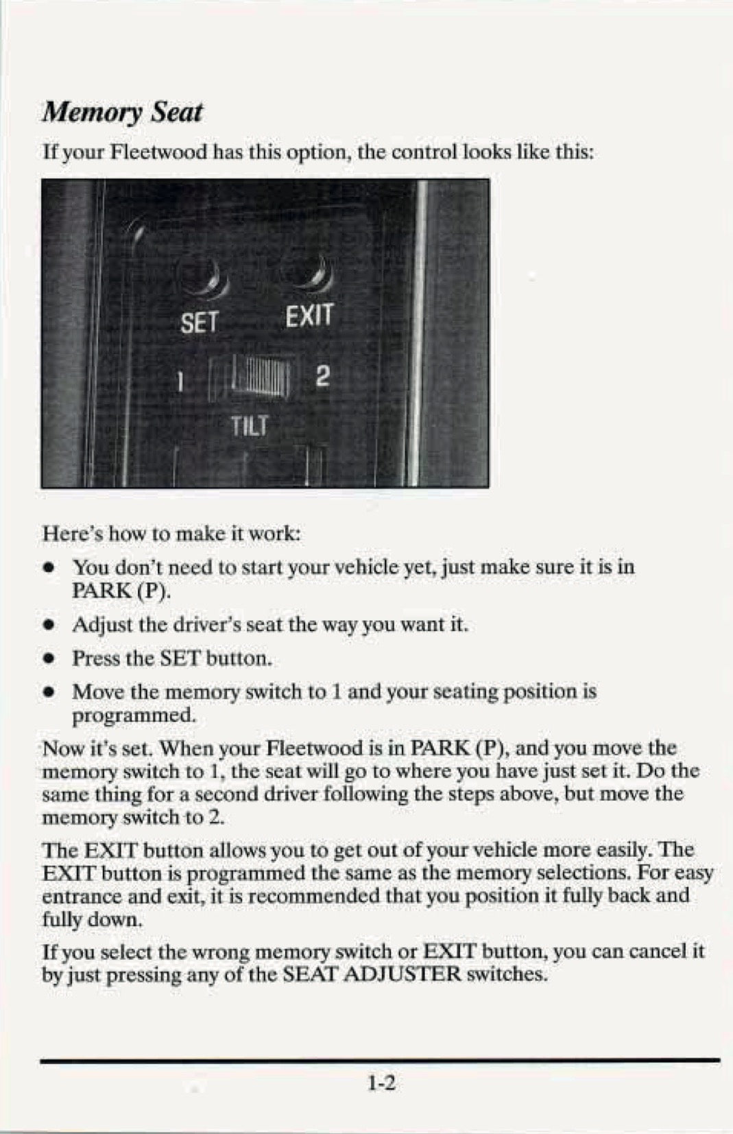 1995 Cadillac Fleetwood Owner's Manual | English