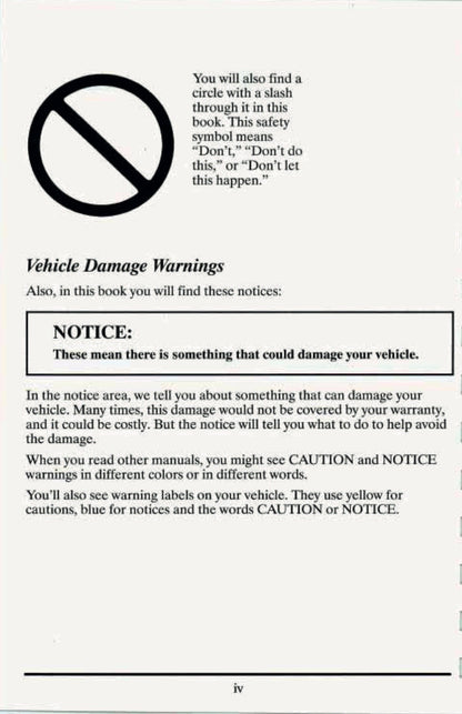 1995 Cadillac Fleetwood Owner's Manual | English