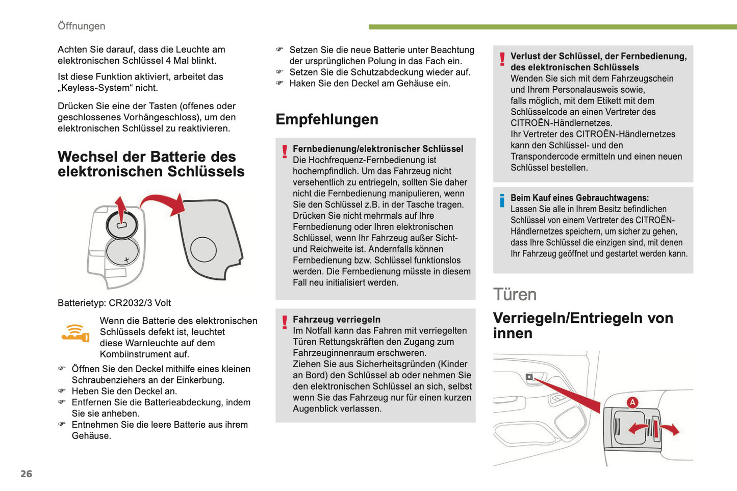 2018-2022 Citroën C1 Owner's Manual | German