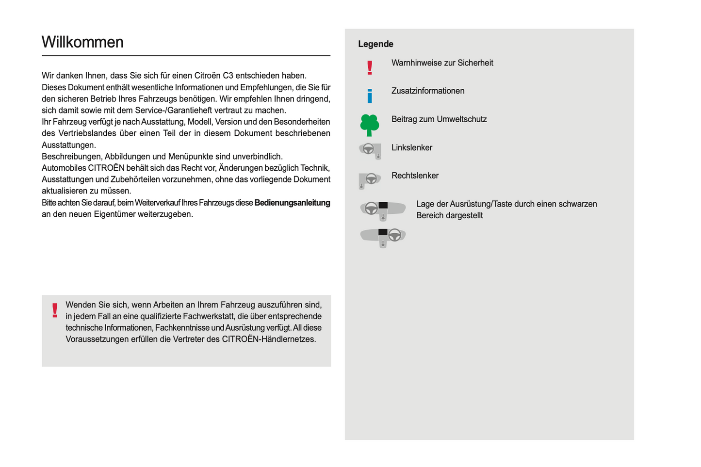 2022-2024 Citroen C3 Manuel du propriétaire | Allemand