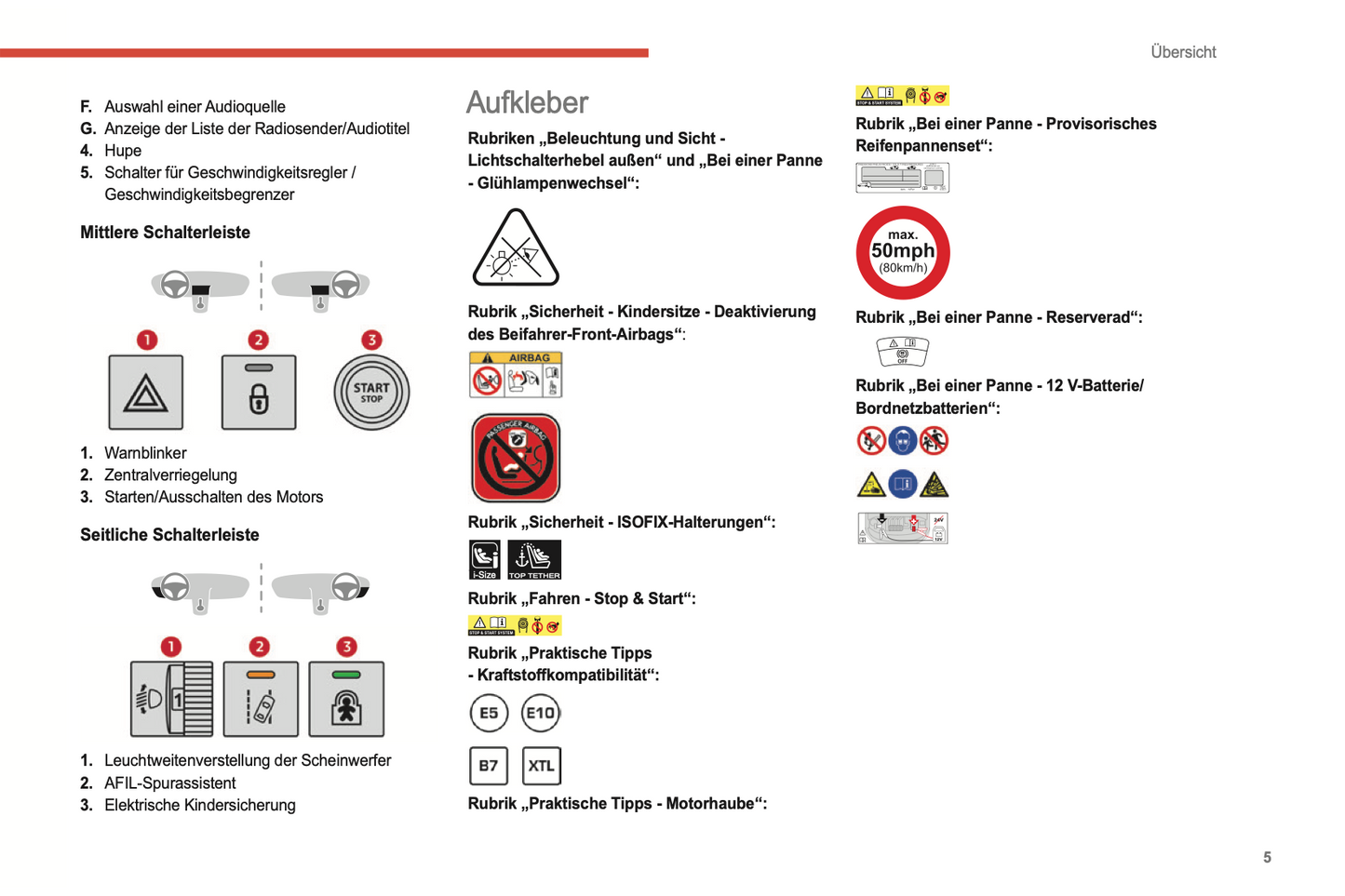 2022-2024 Citroen C3 Manuel du propriétaire | Allemand