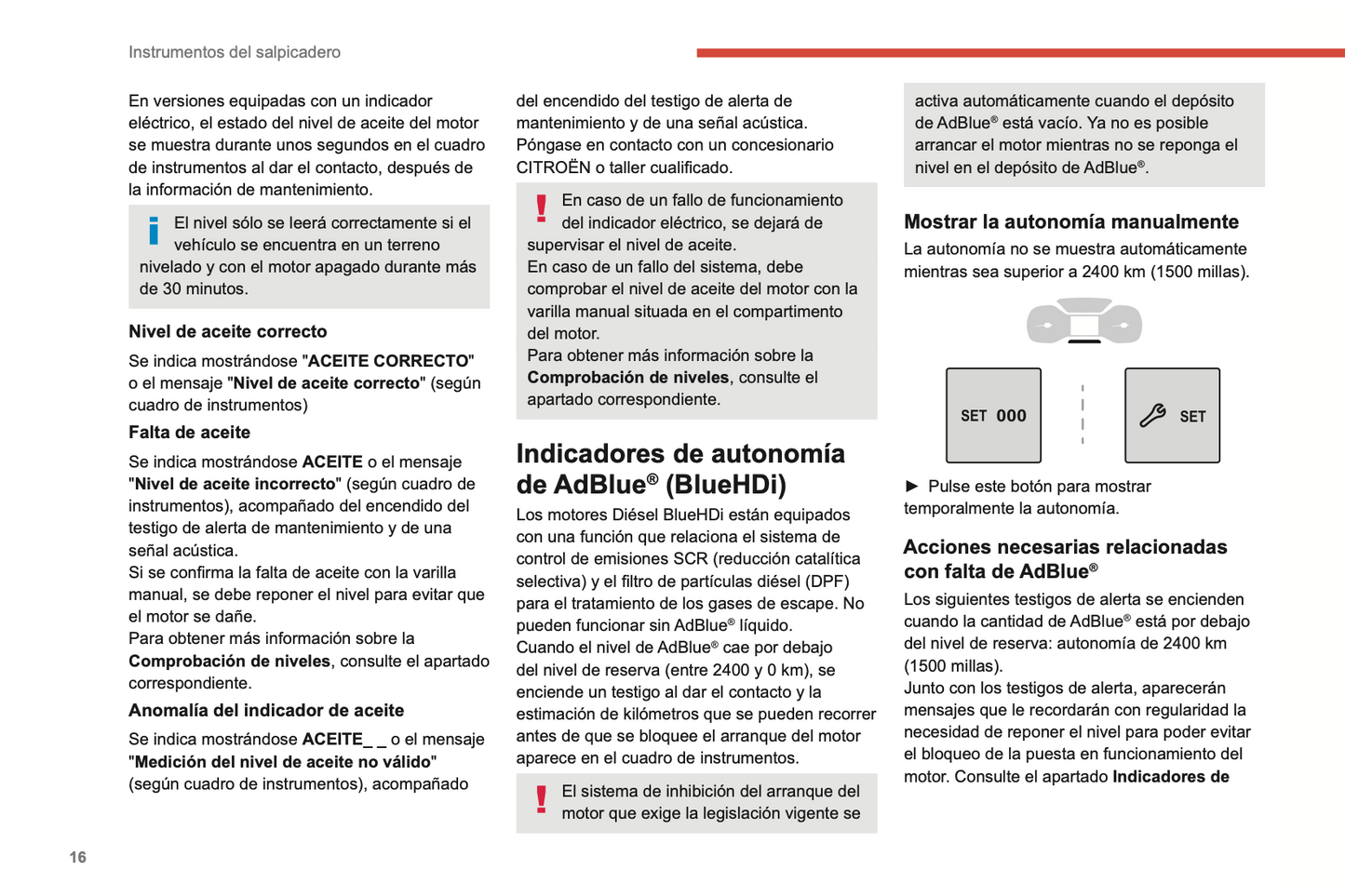 2022-2024 Citroën C3 Owner's Manual | Spanish